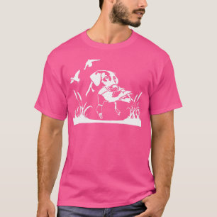 T-shirt Chien D'Oiseaux Chasse Du Saule Dans Le Chasseur D