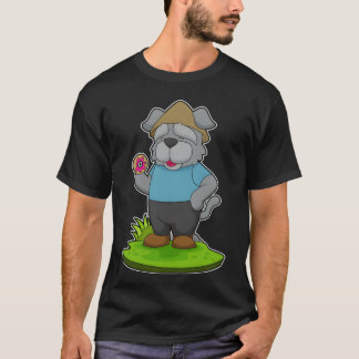 T-shirt Chien Donut fille rétro