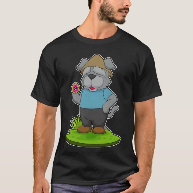 T-shirt Chien Donut fille rétro (Devant)