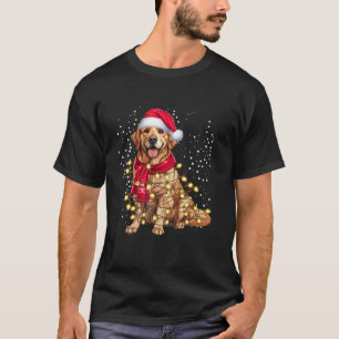T-shirt Chien d'or Chien de Noël moche Chien de Noël Xmas 