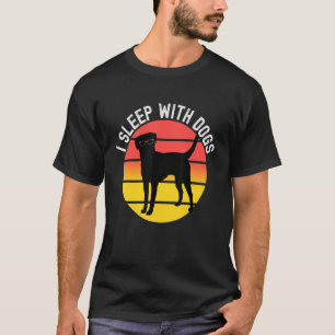 T-shirt Chien Dormir avec Chiens Propriétaire de Chien Hum