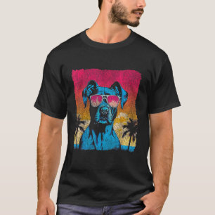 T-shirt Chien drôle American Pit Bull Terrier - Rétro 80 S