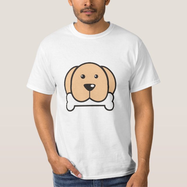 T-shirt Chien drôle avec os (Devant)