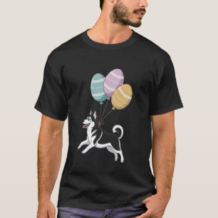 T-shirt Chien drôle de chasse aux œufs de lapin de Pâques