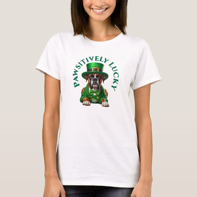 T-shirt Chien drôle de la Saint-Patrick, positivement chan (Devant)