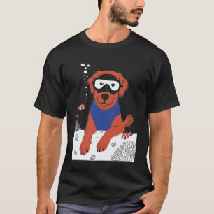 T-shirt Chien drôle en plongée sous-marine