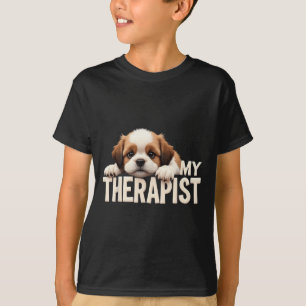 T-shirt Chien drôle Mon thérapeute Shih Tzu Chien 