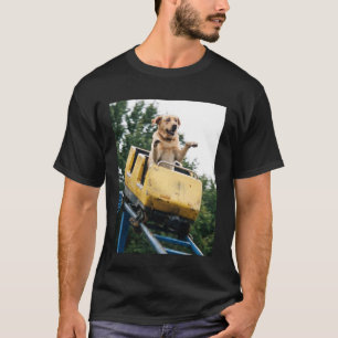 T-shirt Chien Drôle Montagnes Russes Mème Graphique Drôle