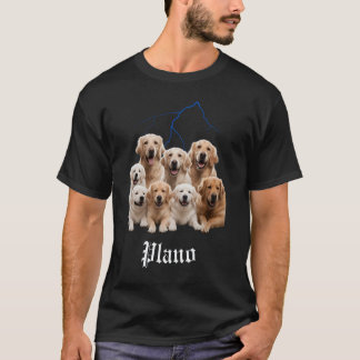 T-shirt Chien Drôle Retriever Golden Bootleg Plano Texas