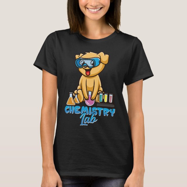 T-shirt Chien du laboratoire de chimie (Devant)
