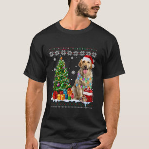 T-shirt Chien du Labrador moche de récupération Santa Hat