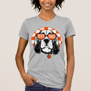 T-shirt Chien du Tennessee Orange Blanc Rocky Top TN