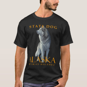 T-shirt Chien du Territoire d'Alaska Le chien de traîneau