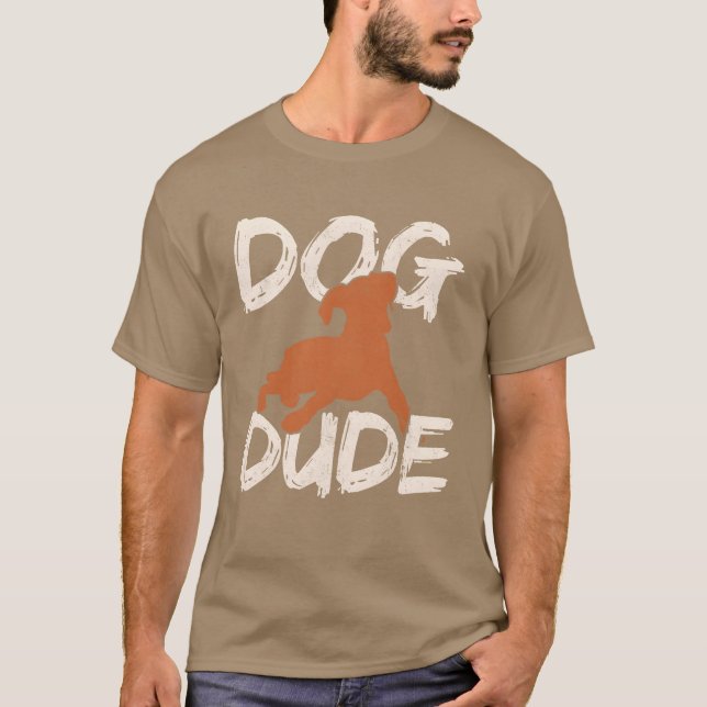 T-shirt Chien Dude Funny Chien Amant Chien Papa Chien Walk (Devant)
