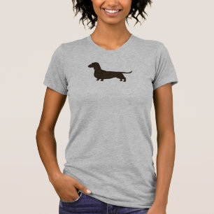 T-shirt Chien d'une chevelure lisse de saucisse de la