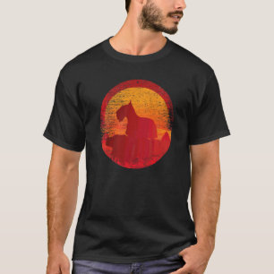 T-shirt Chien écossais Aberdeen Terrier Retro Sunset