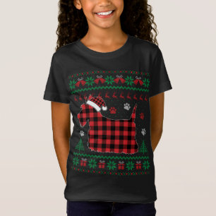 T-Shirt Chien écossais Pyjama de Noël Red Plaid Scottish U