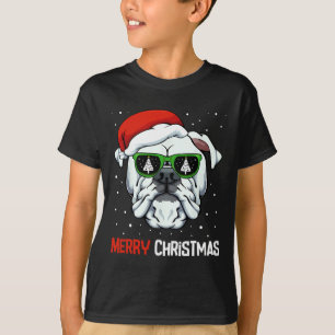 T-shirt Chien en blanc Joyeux Pajama de Noël Mignonne Chie