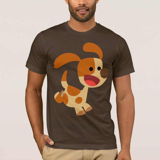 T-shirt Chien en Cartoon à la belle frottement (Devant)