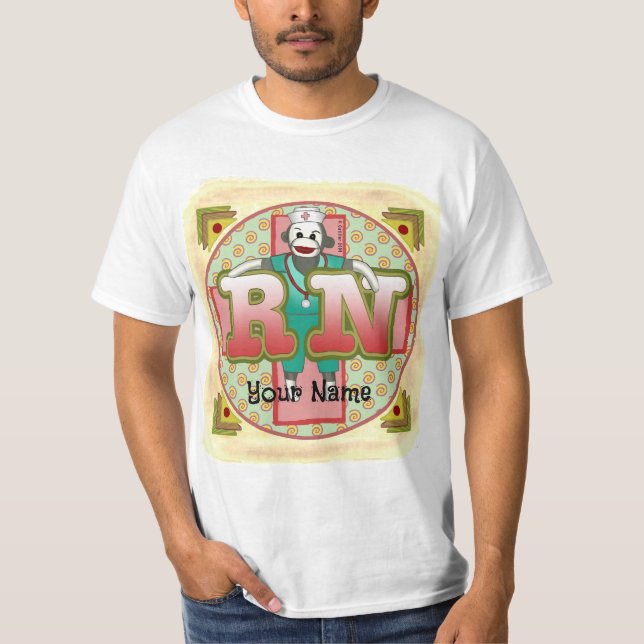 T-shirt Chien en chaussette infirmière RN (Devant)