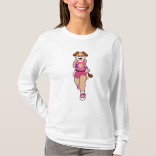 T-shirt Chien en course