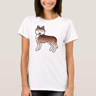T-shirt Chien en en chiche Sibérie Husky Cute
