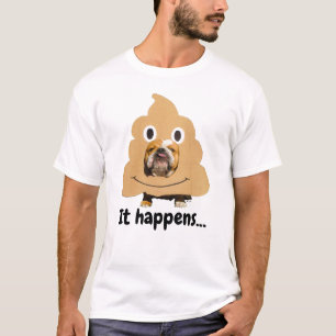 T-shirt Chien en en costume Emoji de la pop