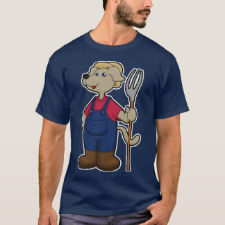T-shirt Chien en fermier avec Casquette Rake