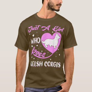 T-shirt Chien En Forme De Coeur Juste Une Fille Qui Aime L