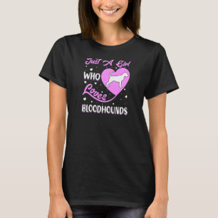 T-shirt Chien en forme de cœur Juste une fille qui aime le