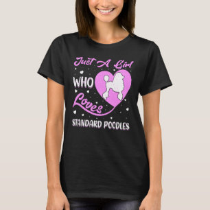 T-shirt Chien En Forme De Coeur Juste Une Fille Qui Aime P