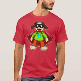 T-shirt Chien en héros avec masque