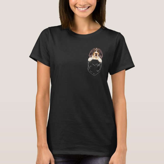 T-shirt Chien en poche Treeing Walker Coonhound Chien (Devant)