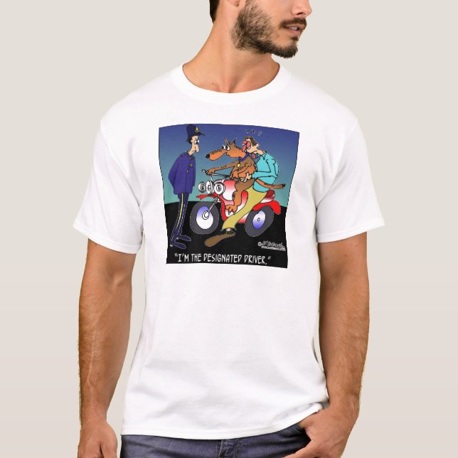 T-shirt Chien en tant que conducteur indiqué (Devant)