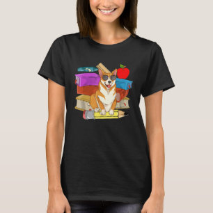 T-shirt Chien Enfants École Lunettes de soleil Cute Corgi