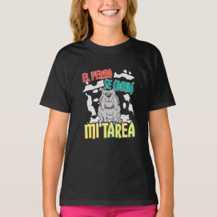 T-shirt Chien Espagnol Ate My Homework - Perro Tarea