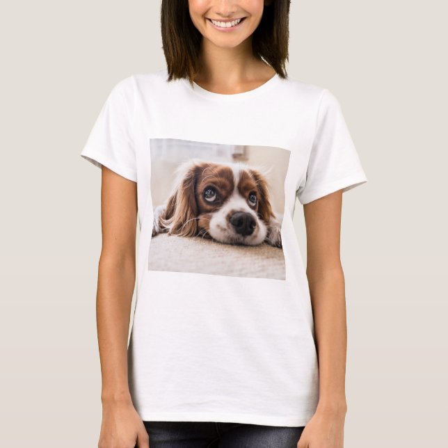 T-shirt Chien Espagnol Coqueur Triste (Devant)