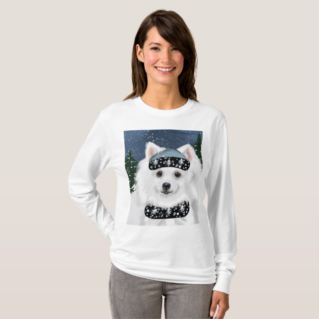 T-shirt Chien Esquimau Américain  (Devant entier)