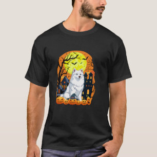 T-shirt Chien Esquimau Américain Avec Hallo Citrouille Drô