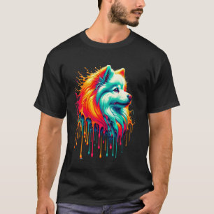 T-shirt Chien Esquimau Américain d'art à la peinture qui c