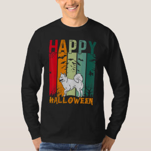 T-shirt Chien Esquimau Américain Dîner Halloween de Style 