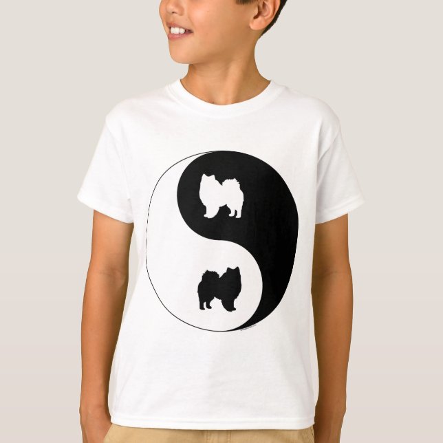 T-shirt Chien esquimau américain Yin Yang (Devant)