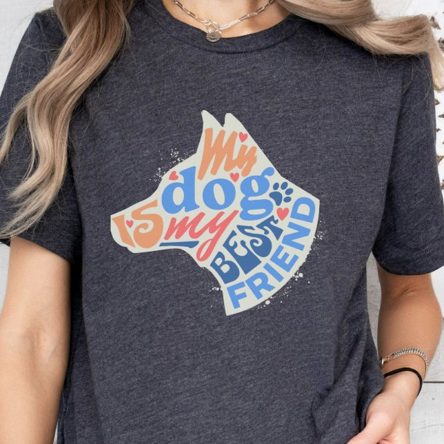 T-shirt Chien est mon meilleur ami Amoureux des chiens Chi (Créateur téléchargé)