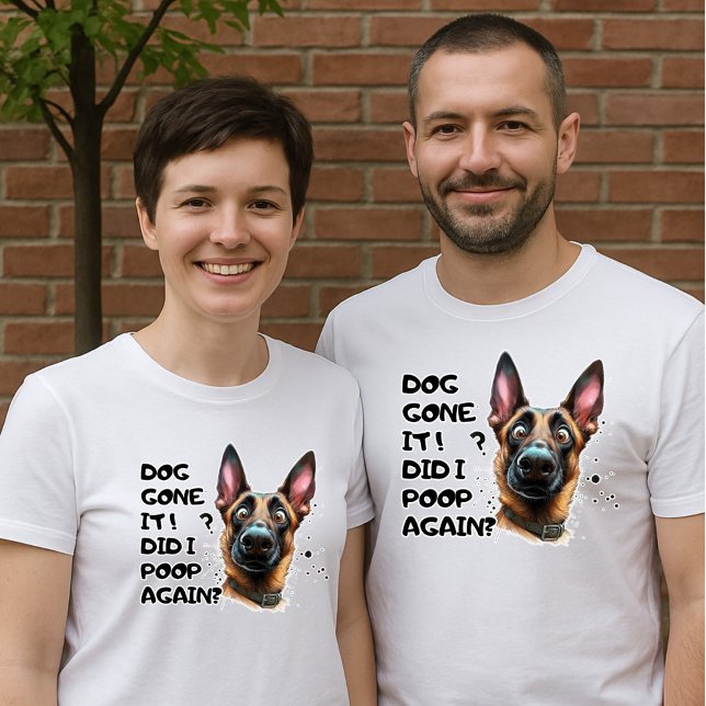 T-shirt Chien est parti ! Ai-Je Encore Poêlé ? Drôle Sheph (Créateur téléchargé)