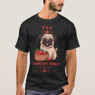 T-shirt Chien esthétique Coquette marché aux fraises patte