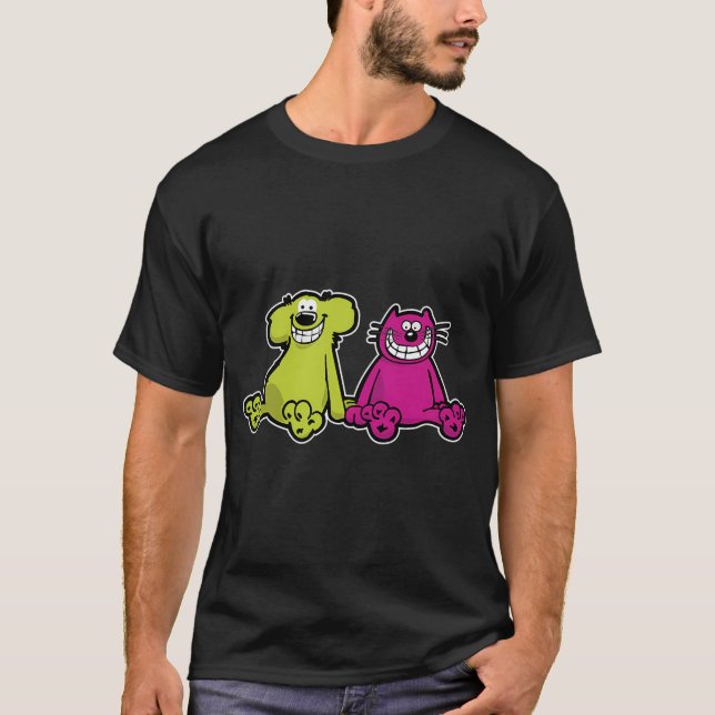 T-shirt Chien et chat (Devant)