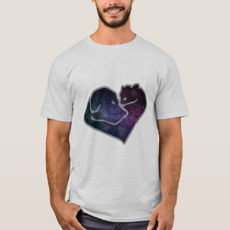 T-shirt Chien et chat dans l'espace