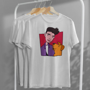 T-shirt Chien Et Garçon