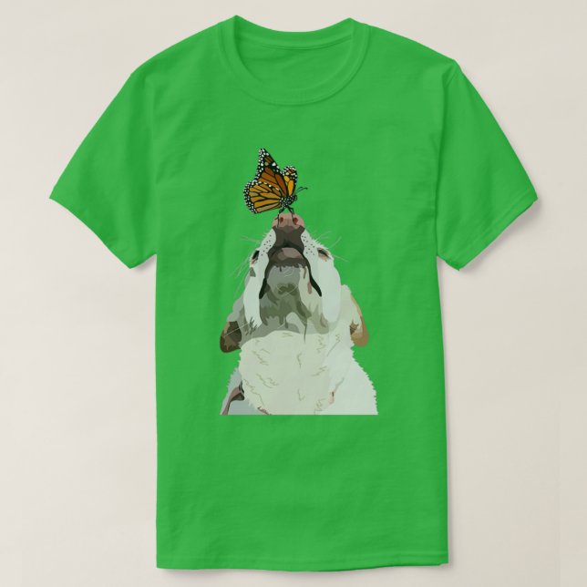 T-shirt Chien et papillon (Design devant)