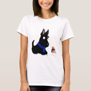 T-shirt Chien et Robin de Scottie